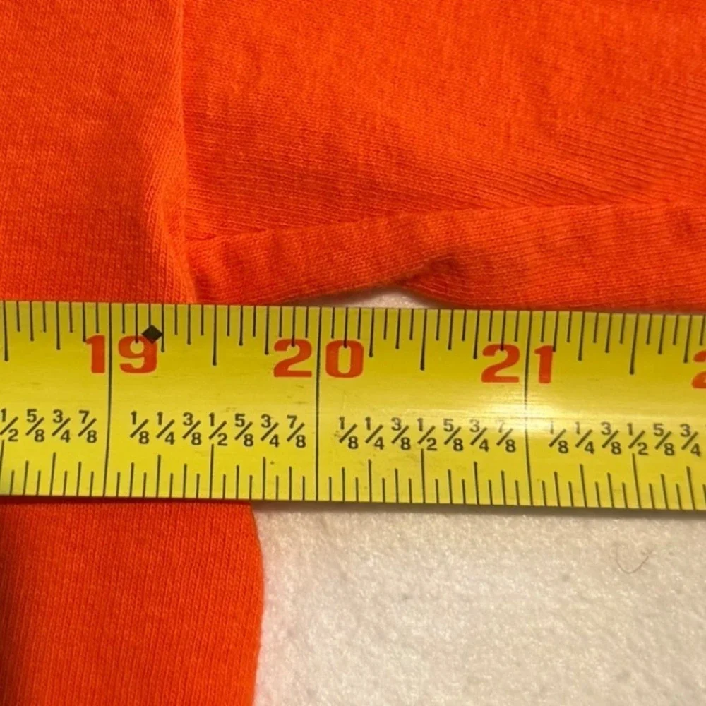 Vintage Y2K Harley Davidson Police And Firefighter Orange T-Shirt Mens Medium - Picture 6 of 8